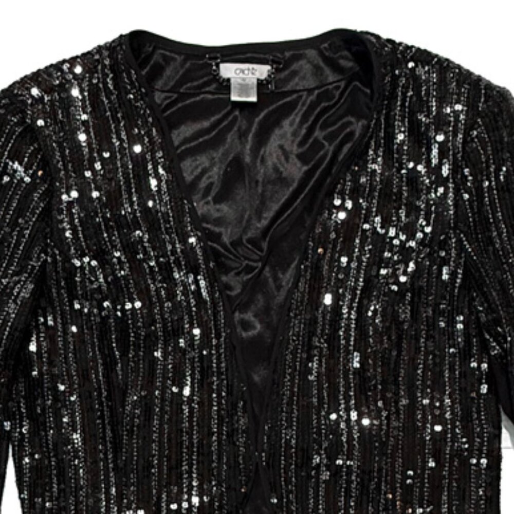 Cache Cropped Sequins Jacket - image 4